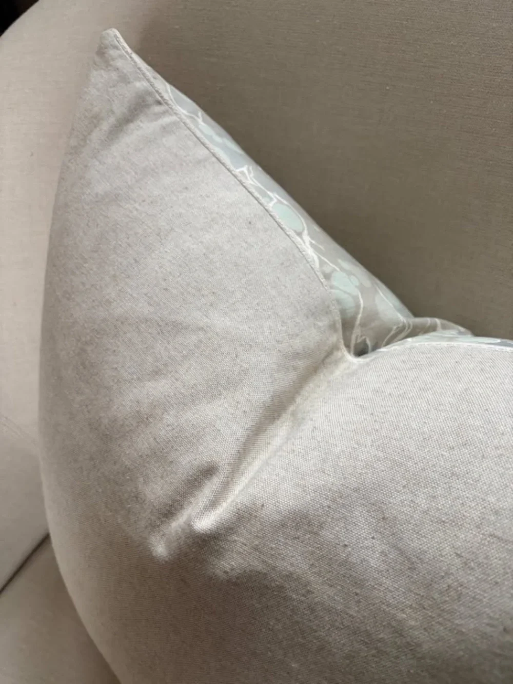 O.P. Jenkins printed pillow, 22x22